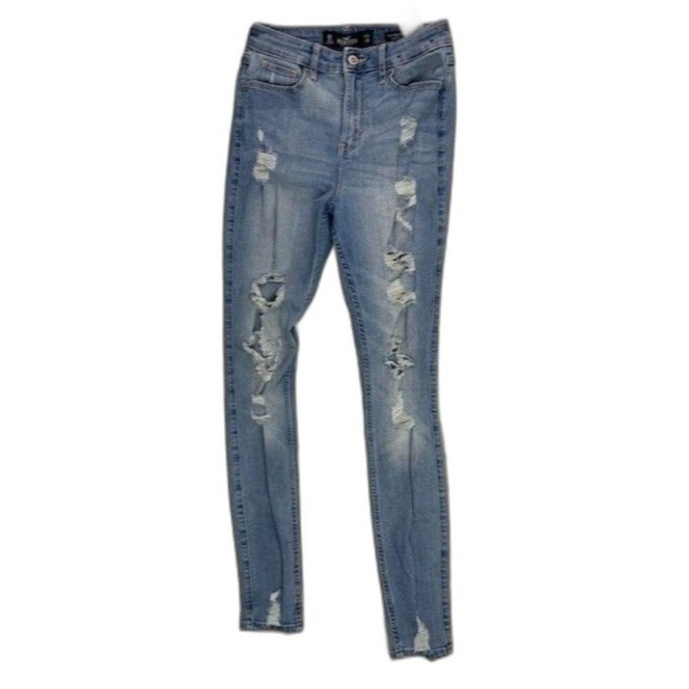 Hollister Size 0 Short Womens Jeans Curvy High Rise Super Skinny  Distressed